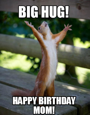 Big Hug Funny Birthday Meme For Mom - Happy Birthday Wishes, Messages & Greeting eCards